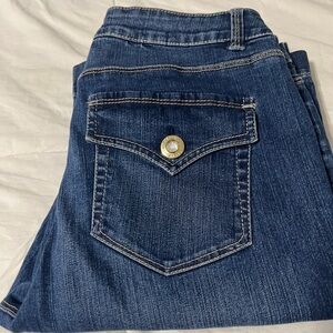 Cache Dark Blue Flare Jeans